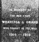 Wharepoa War Memorial detail